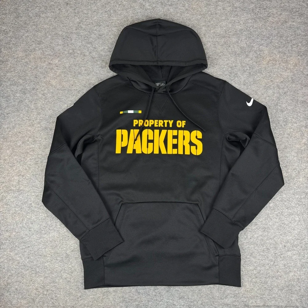 Nike Green Bay Packers NFL Sideline Performance Pullover Hoodie Mens Small S